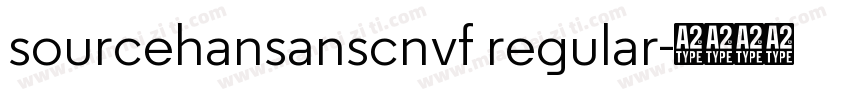 sourcehansanscnvf regular字体转换